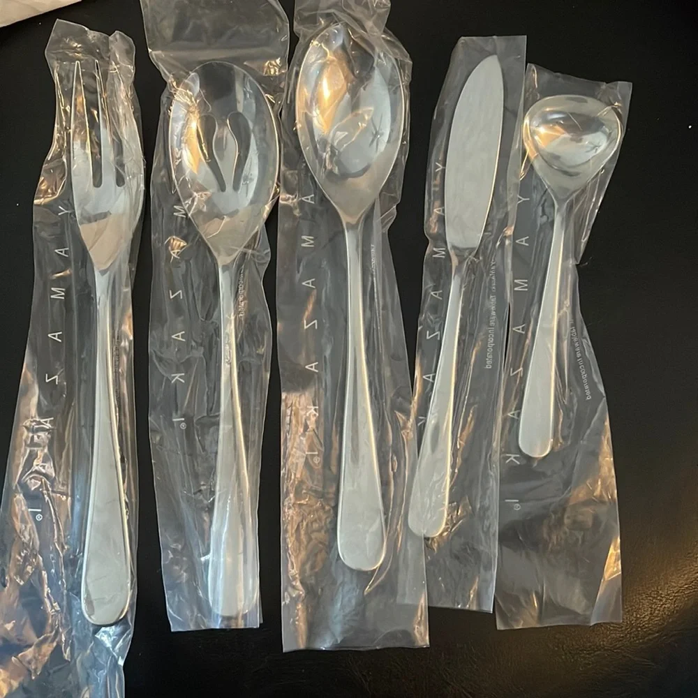 New Rare Yamazaki Appel 5 pc Stainless Steel Hostess Set
